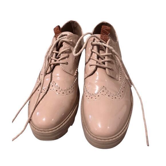 Matt & Nat Itza Clueless Preppy Pink Vegan Chunky Wingtip Oxford NWOT 41 US 9.5 - Picture 1 of 8